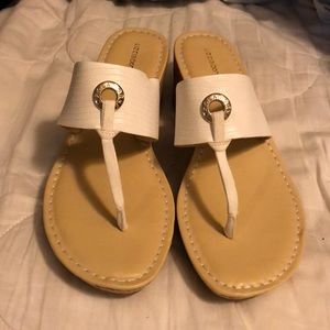 8.5 White Liz Claiborne Heeled Sandals